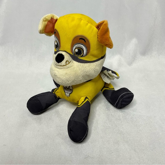 Spin Master 2015 Paw Patrol Mighty Pup Rubble Plush - Picture 1 of 7